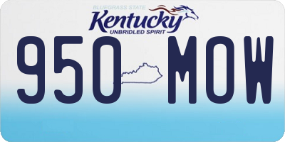 KY license plate 950MOW