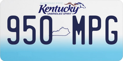 KY license plate 950MPG