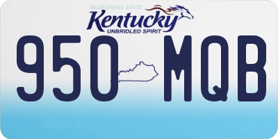 KY license plate 950MQB