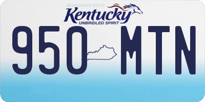 KY license plate 950MTN