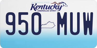KY license plate 950MUW