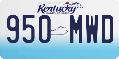 KY license plate 950MWD