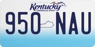 KY license plate 950NAU