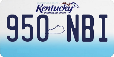 KY license plate 950NBI