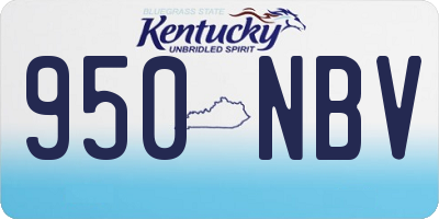 KY license plate 950NBV
