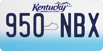 KY license plate 950NBX