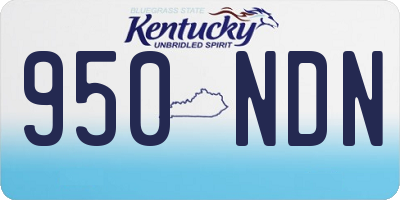 KY license plate 950NDN