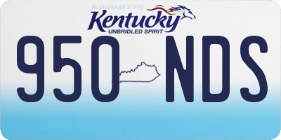 KY license plate 950NDS