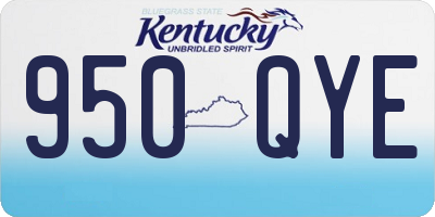KY license plate 950QYE