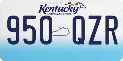 KY license plate 950QZR