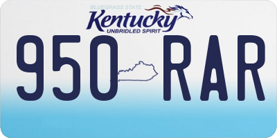 KY license plate 950RAR