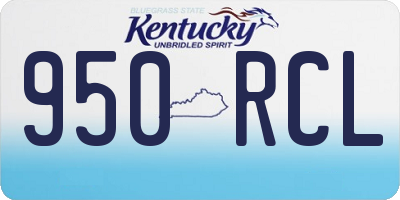 KY license plate 950RCL