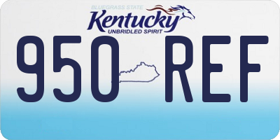 KY license plate 950REF
