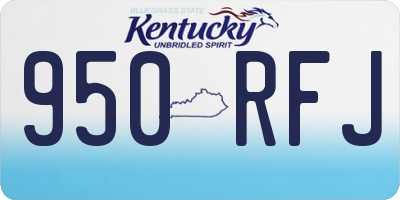 KY license plate 950RFJ