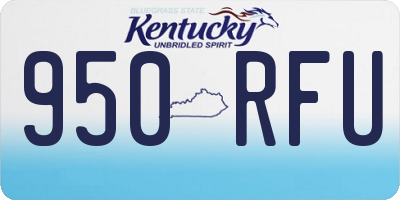 KY license plate 950RFU