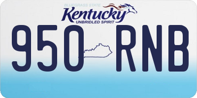 KY license plate 950RNB