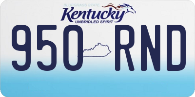KY license plate 950RND