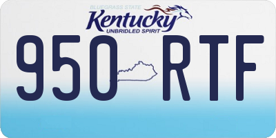 KY license plate 950RTF