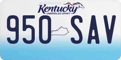 KY license plate 950SAV