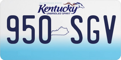 KY license plate 950SGV