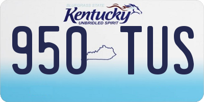 KY license plate 950TUS