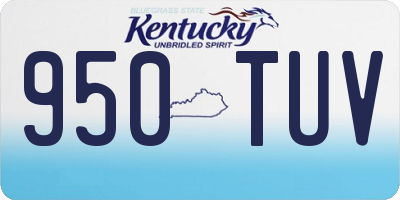 KY license plate 950TUV