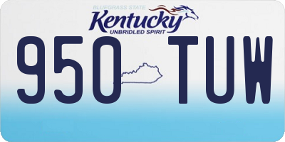 KY license plate 950TUW