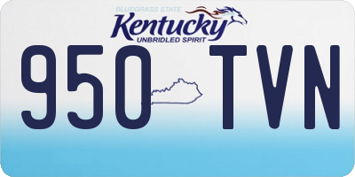 KY license plate 950TVN