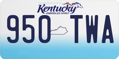 KY license plate 950TWA