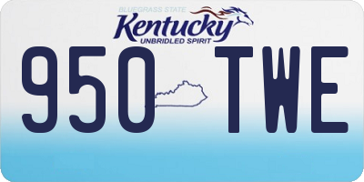 KY license plate 950TWE