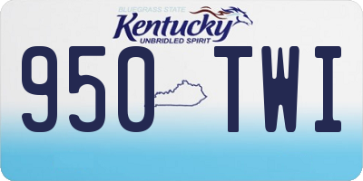 KY license plate 950TWI