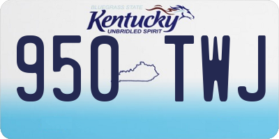KY license plate 950TWJ