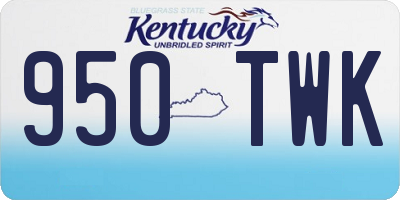 KY license plate 950TWK