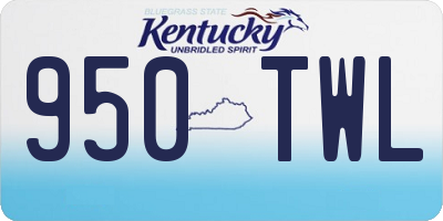 KY license plate 950TWL