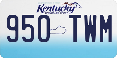 KY license plate 950TWM