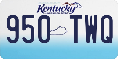 KY license plate 950TWQ