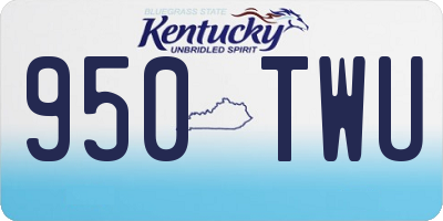 KY license plate 950TWU