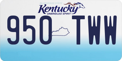 KY license plate 950TWW