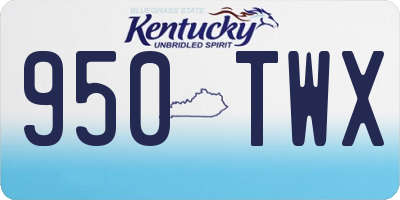 KY license plate 950TWX