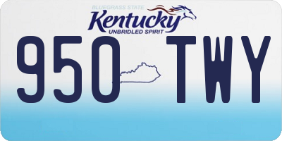 KY license plate 950TWY