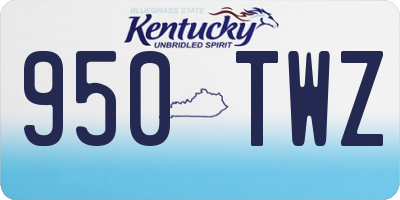 KY license plate 950TWZ
