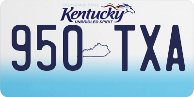 KY license plate 950TXA