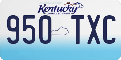KY license plate 950TXC