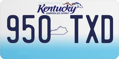 KY license plate 950TXD