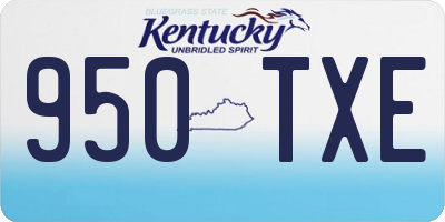 KY license plate 950TXE