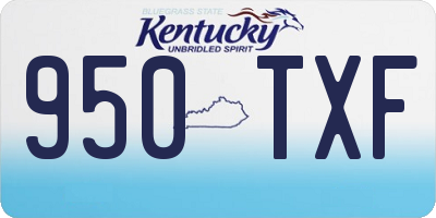 KY license plate 950TXF