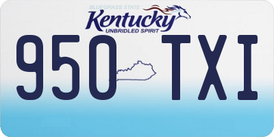 KY license plate 950TXI