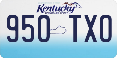 KY license plate 950TXO