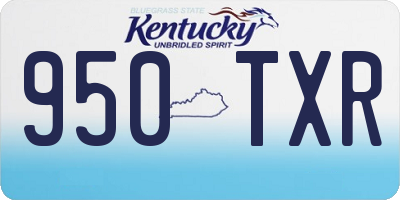 KY license plate 950TXR