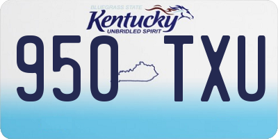 KY license plate 950TXU